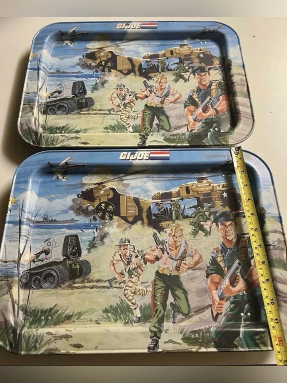 1987 Vintage Hasbro GI Joe Dinner/ Snack Trays (Set Of 2)